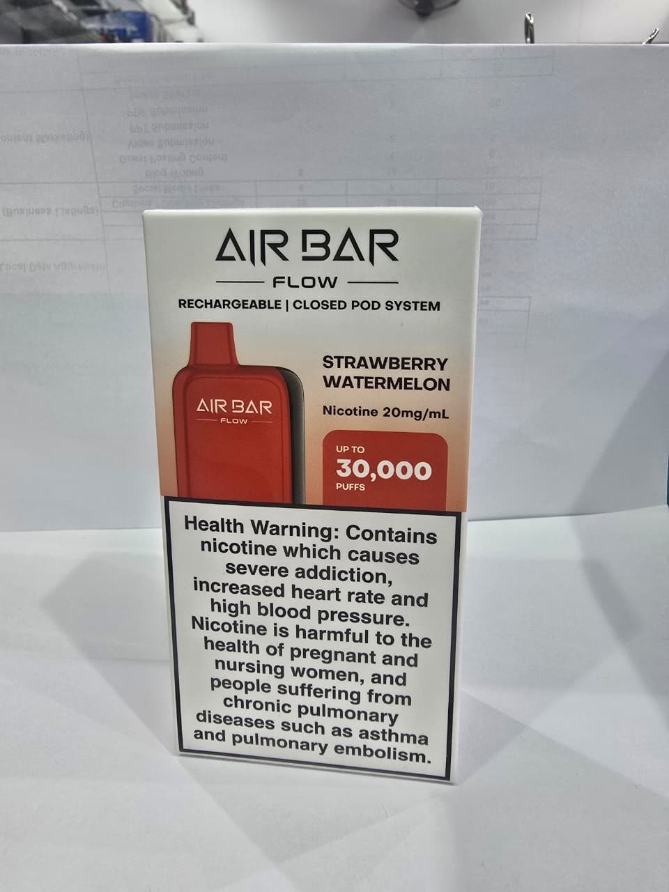 Air Bar Flow 30000 Puffs - Strawberry Watermelon Air Bar Flow 30000 puffs Strawberry Watermelon 20mg disposable vape Dubai UAE