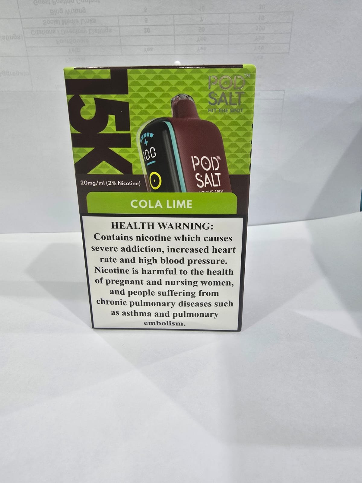 Pod Salt 15K 15000 Puffs - Cola Lime Pod Salt 15K 15000 puffs Cola Lime 20mg disposable vape Dubai UAE