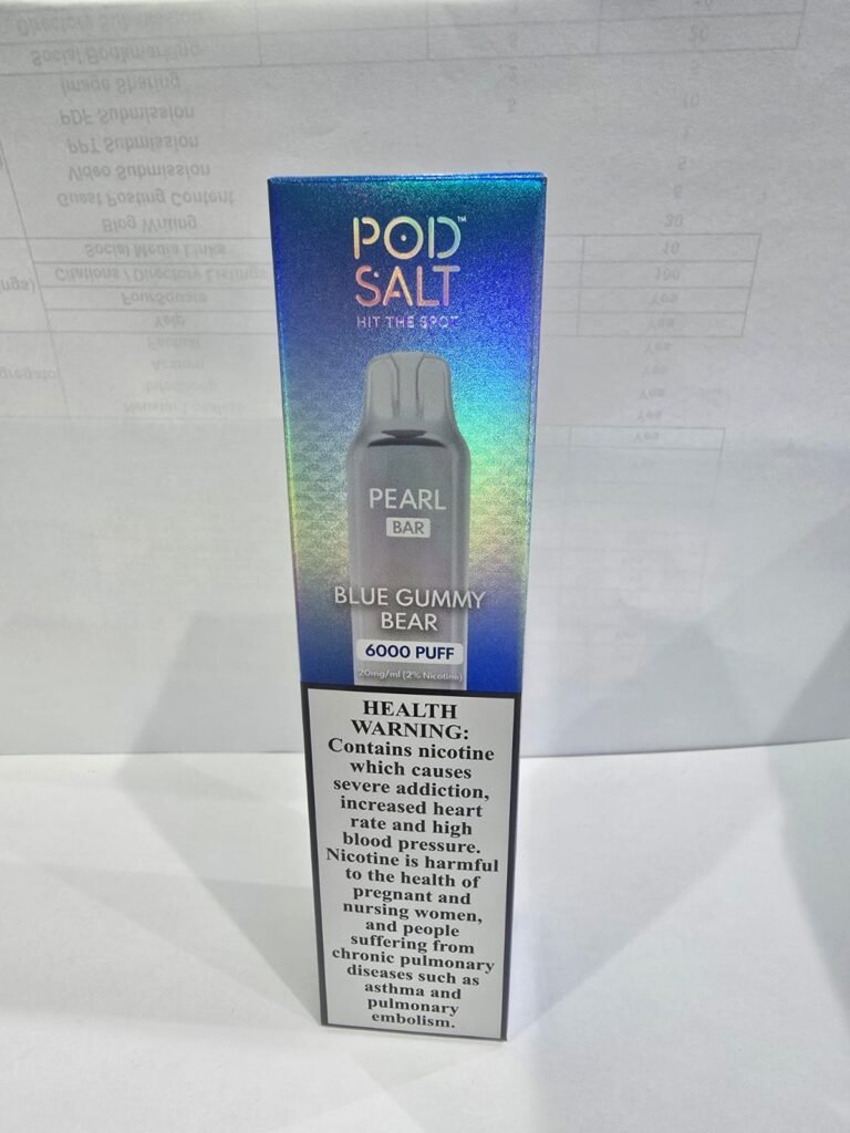 Pod Salt Pearl Bar 6000 puffs Blue Gummy Bear disposable vape Dubai UAE