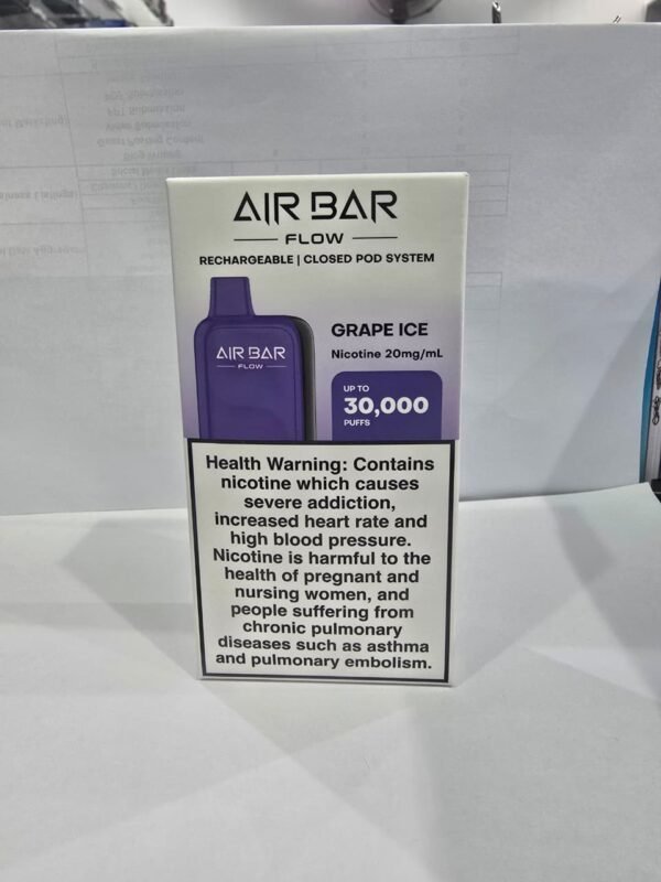 Air Bar Flow 30000 puffs Grape Ice 20mg disposable vape Dubai UAE