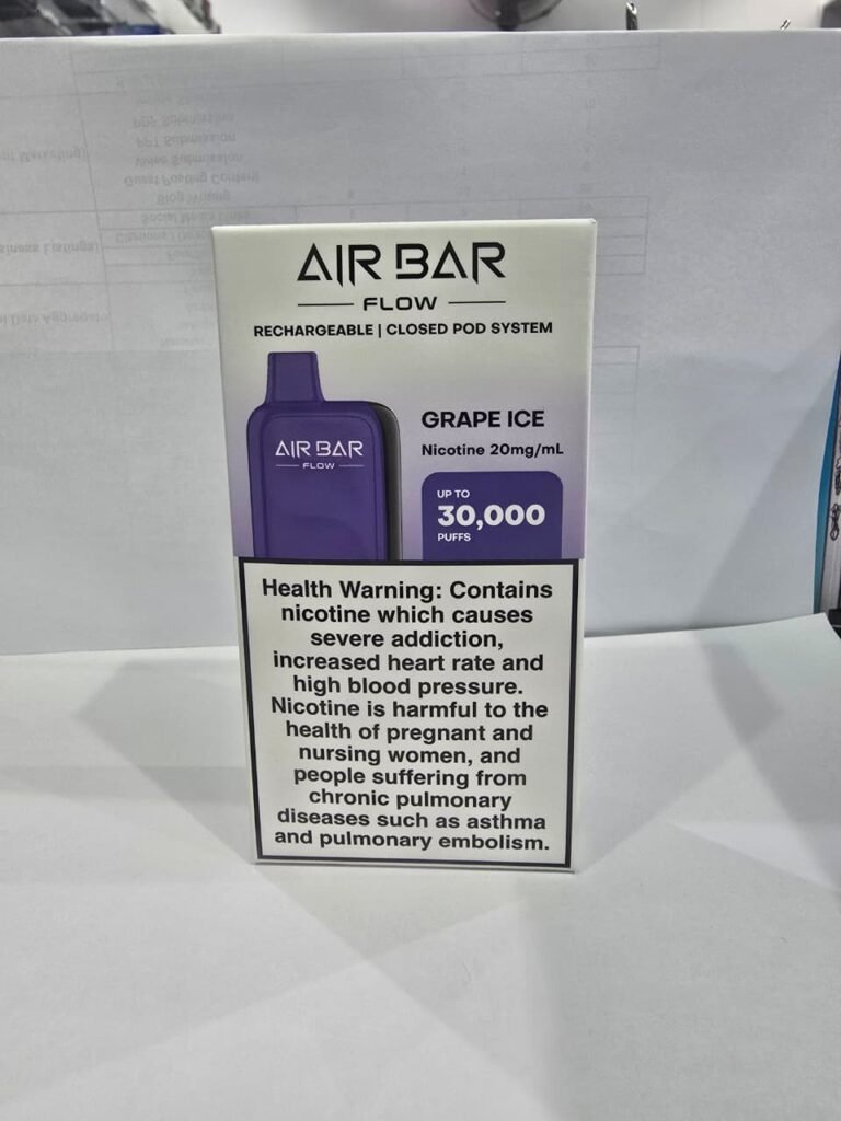 Air Bar Flow 30000 puffs Grape Ice 20mg disposable vape Dubai UAE