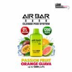 Air Bar Nano Zero 1200 Puffs Passion Fruit Orange Guava 0mg Disposable Vape Dubai