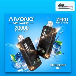 Aivono Aim Magic 20000 puffs Blueberry Ice zero nicotine disposable vape available in Dubai and across the UAE at VapeZone