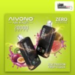 Aivono Aim Magic 20000 puffs Kiwi Passion Fruit Guava zero nicotine disposable vape available in Dubai and across the UAE at VapeZone