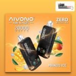 Aivono Aim Magic 20000 puffs Mango Ice zero nicotine disposable vape available in Dubai and across the UAE at VapeZone