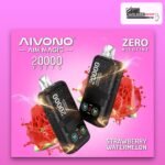 Aivono Aim Magic 20000 puffs Strawberry Watermelon zero nicotine disposable vape available in Dubai and across the UAE at VapeZone