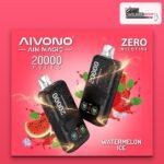 Aivono Aim Magic 20000 puffs Watermelon Ice zero nicotine disposable vape available in Dubai and across the UAE at VapeZone