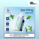 Elf Bar Ice King 30000 puffs disposable vape Miami Mint flavour, 50mg, VapeZone Dubai