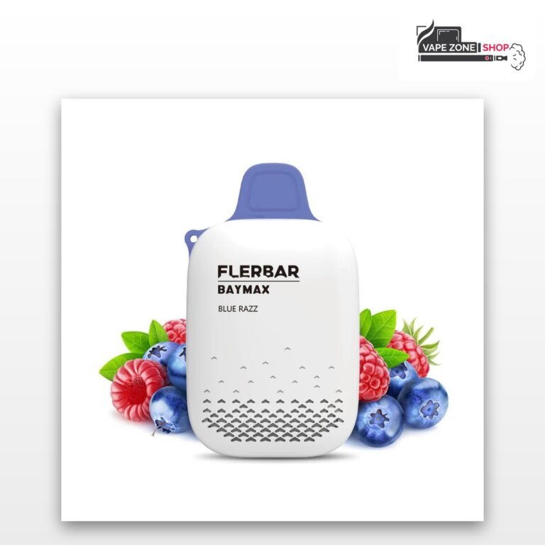 Flerbar Baymax 3500 Puffs Blue Razz 0mg Zero Nicotine Vape Dubai