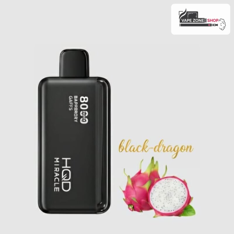 HQD Miracle 8000 puffs Black Dragon zero nicotine disposable vape available in Dubai and across the UAE at VapeZone