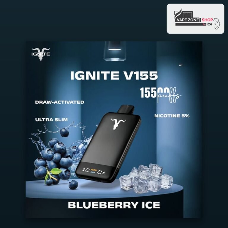 Ignite V155 15500 Puffs Blueberry Ice Disposable Vape 50mg Dubai UAE