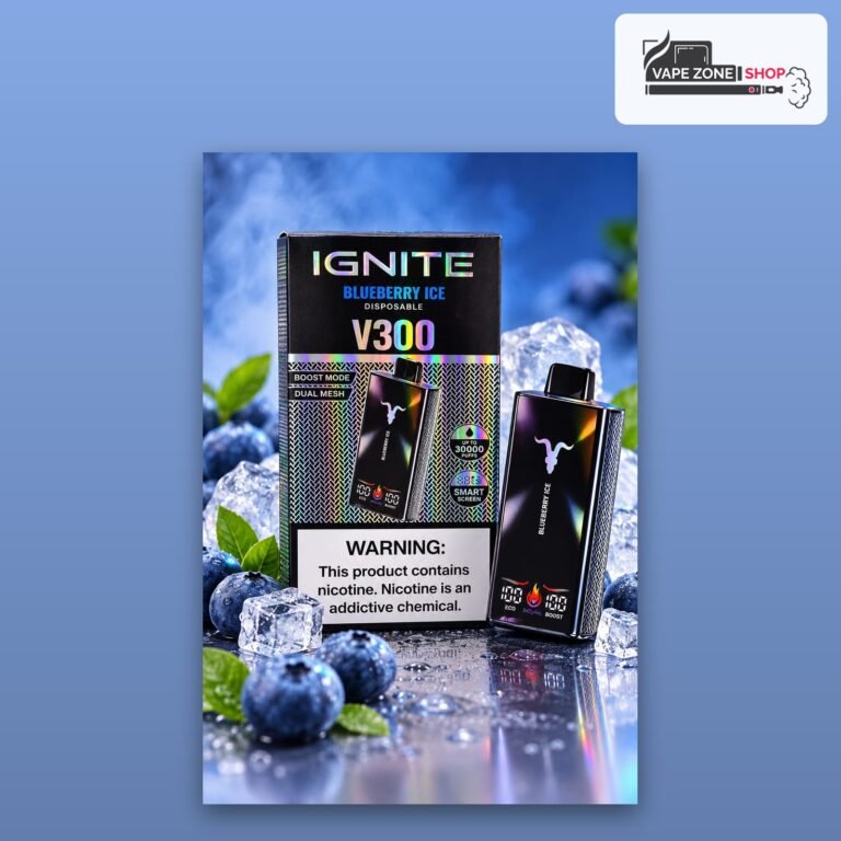 Ignite V300 30000 Puffs Blueberry Ice Disposable Vape 50mg Dubai UAE
