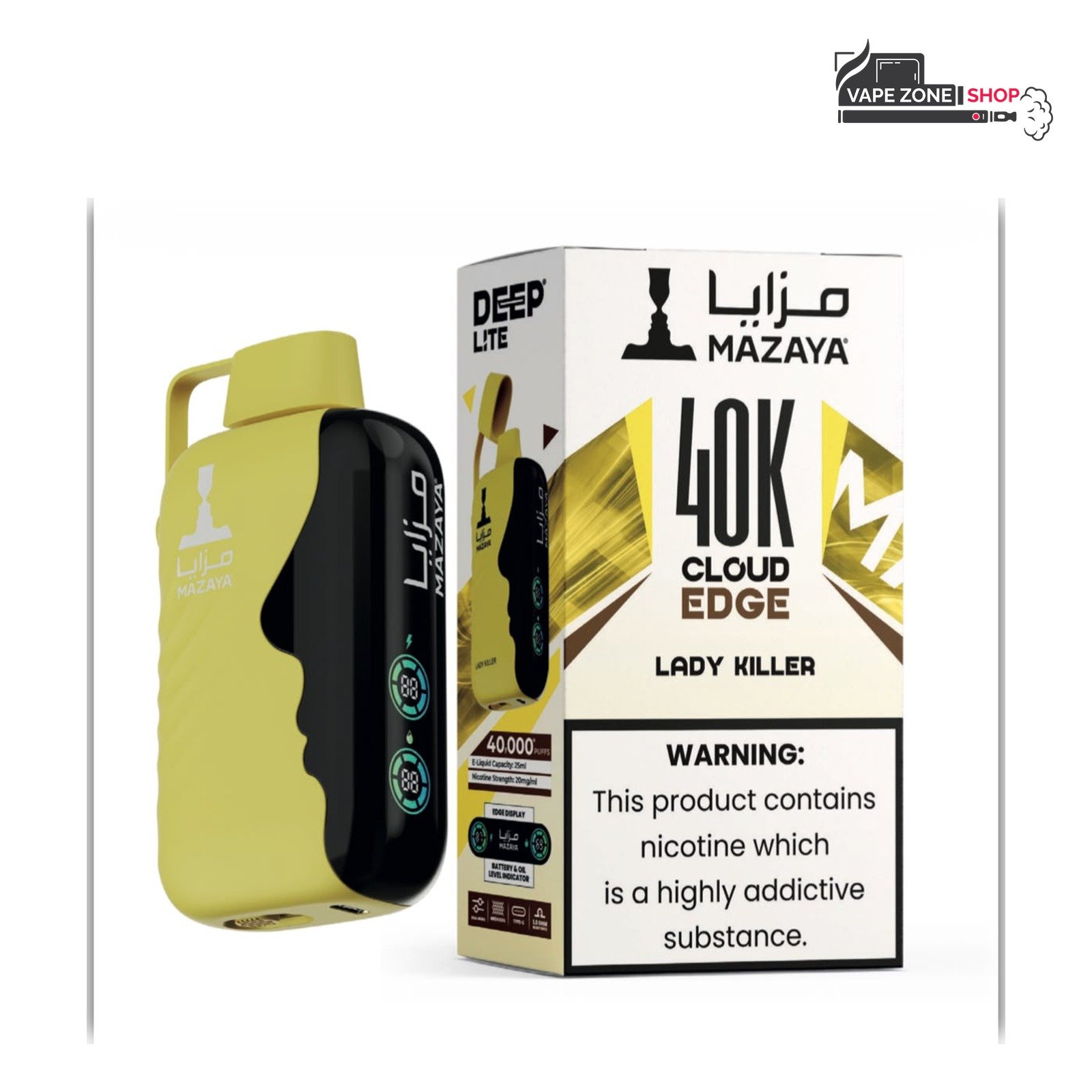 Mazaya Deep Lite 40K Cloud Edge 40000 Puffs 20mg - 01 Mazaya Deep Lite 40K Cloud Edge 40000 Puffs 20mg disposable vape Dubai UAE - image 01