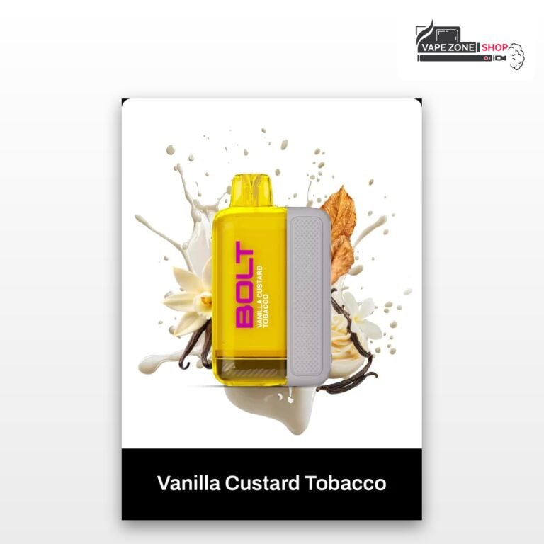 Nasty Bolt 50000 Puffs Vanilla Custard Tobacco 50mg Disposable Vape Dubai