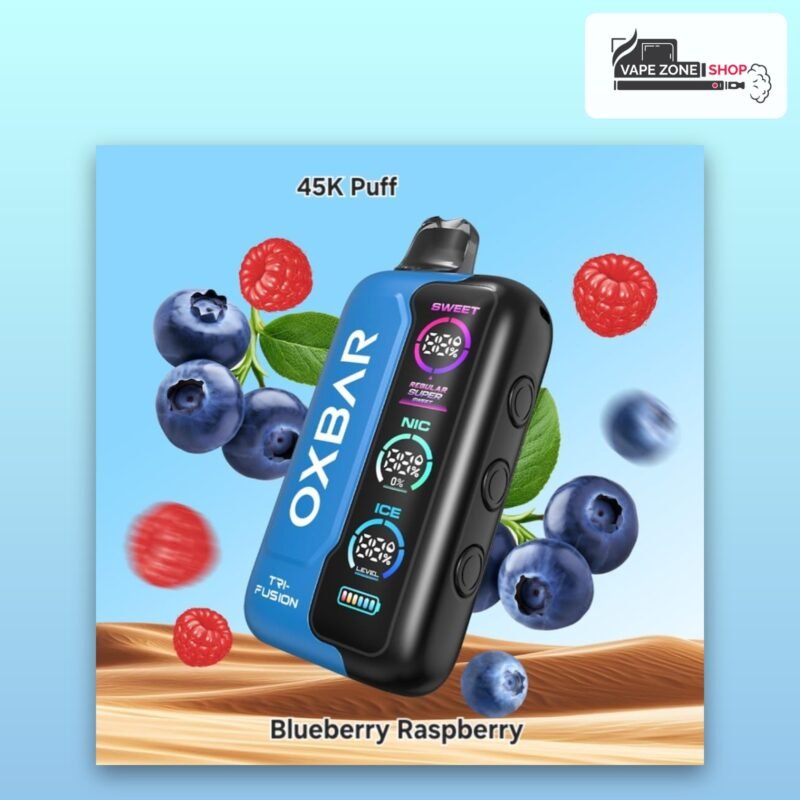 Oxbar TRI Fusion 45000 Puffs Blueberry Raspberry 50mg Disposable Vape Dubai