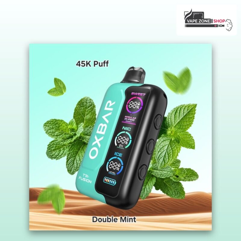 Oxbar TRI Fusion 45000 Puffs Double Mint 50mg Disposable Vape Dubai