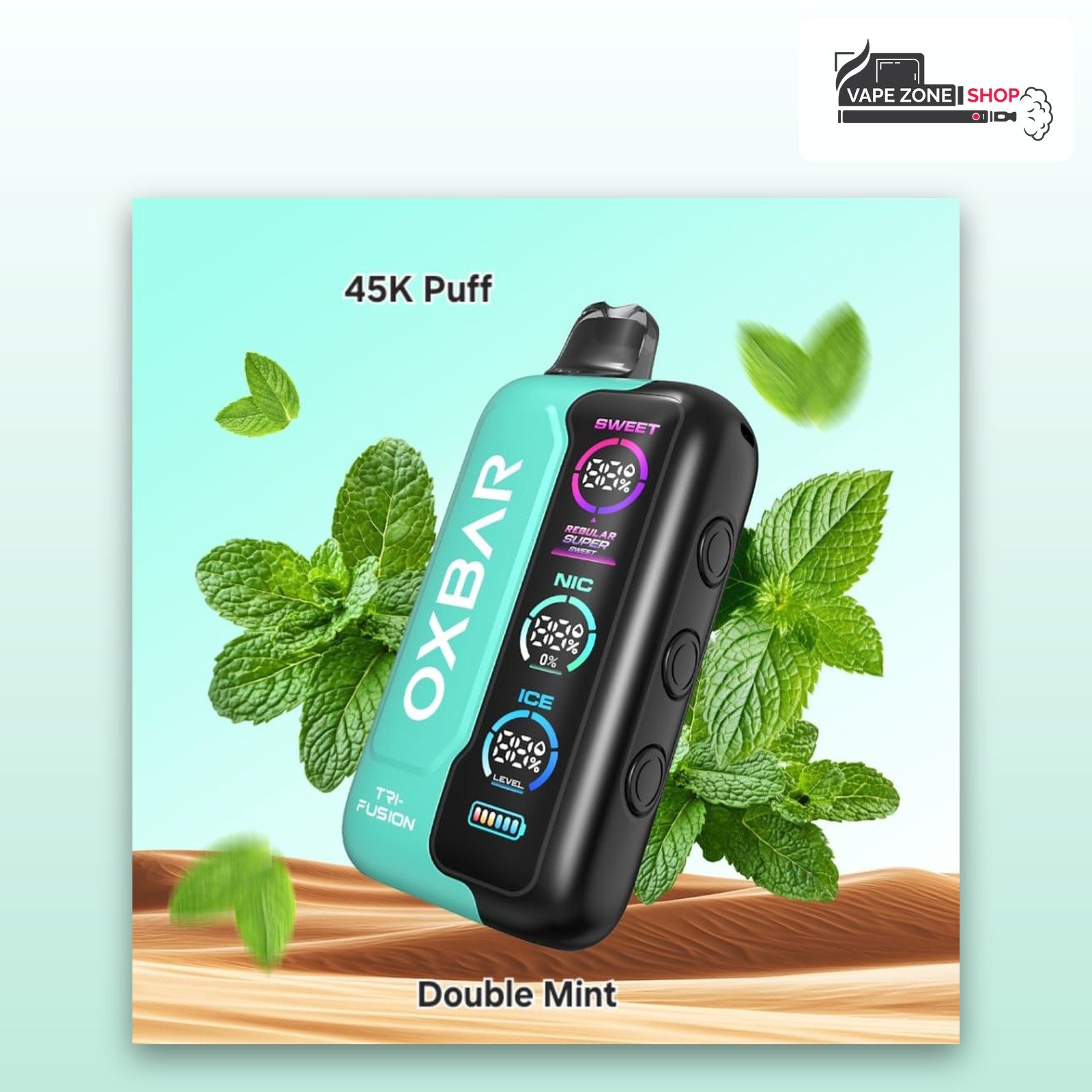 Oxbar TRI Fusion 45000 Puffs Double Mint 50mg Disposable Vape Dubai Oxbar TRI Fusion 45000 Puffs Double Mint 50mg Disposable Vape Dubai