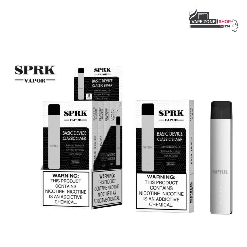 SPRK Vapor Basic Device Classic Silver Pod Kit Dubai