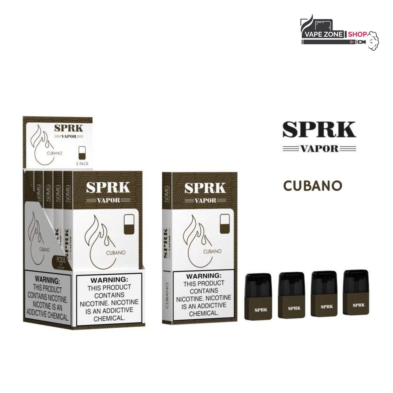 SPRK Vapor Pods Cubano 50mg Replacement Pod Cartridge Dubai SPRK Vapor Pods Cubano 50mg Replacement Pod Cartridge Dubai