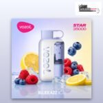 Vozol Star 35000 puffs disposable vape Blue Razz Ice flavour, 50mg, VapeZone Dubai
