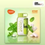 Vozol Star 35000 puffs disposable vape Gum Mint flavour, 50mg, VapeZone Dubai