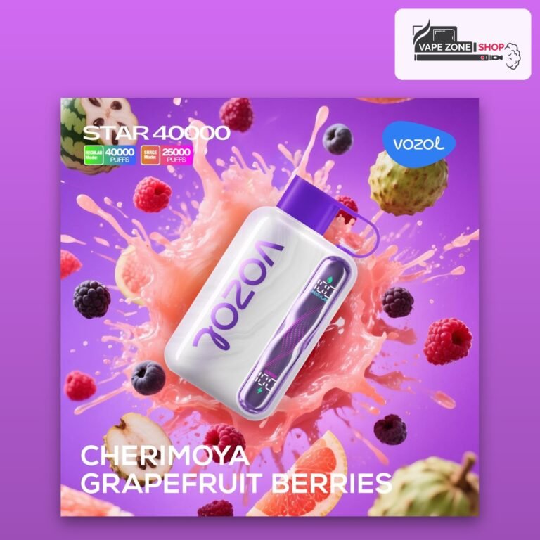 Vozol Star 40000 puffs disposable vape Cherimoya Grapefruit Berries flavour, 50mg, VapeZone Dubai