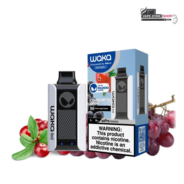 Waka soPro PA10000 Puffs Cranberry Grape 50mg Disposable Vape Dubai