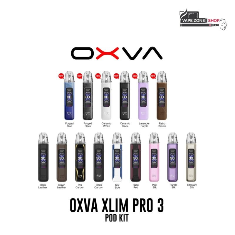 OXVA Xlim Pro 3 pod kit all fifteen colours