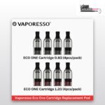 Vaporesso Eco One cartridge 4 pack, 0.8 ohm and 1.2 ohm